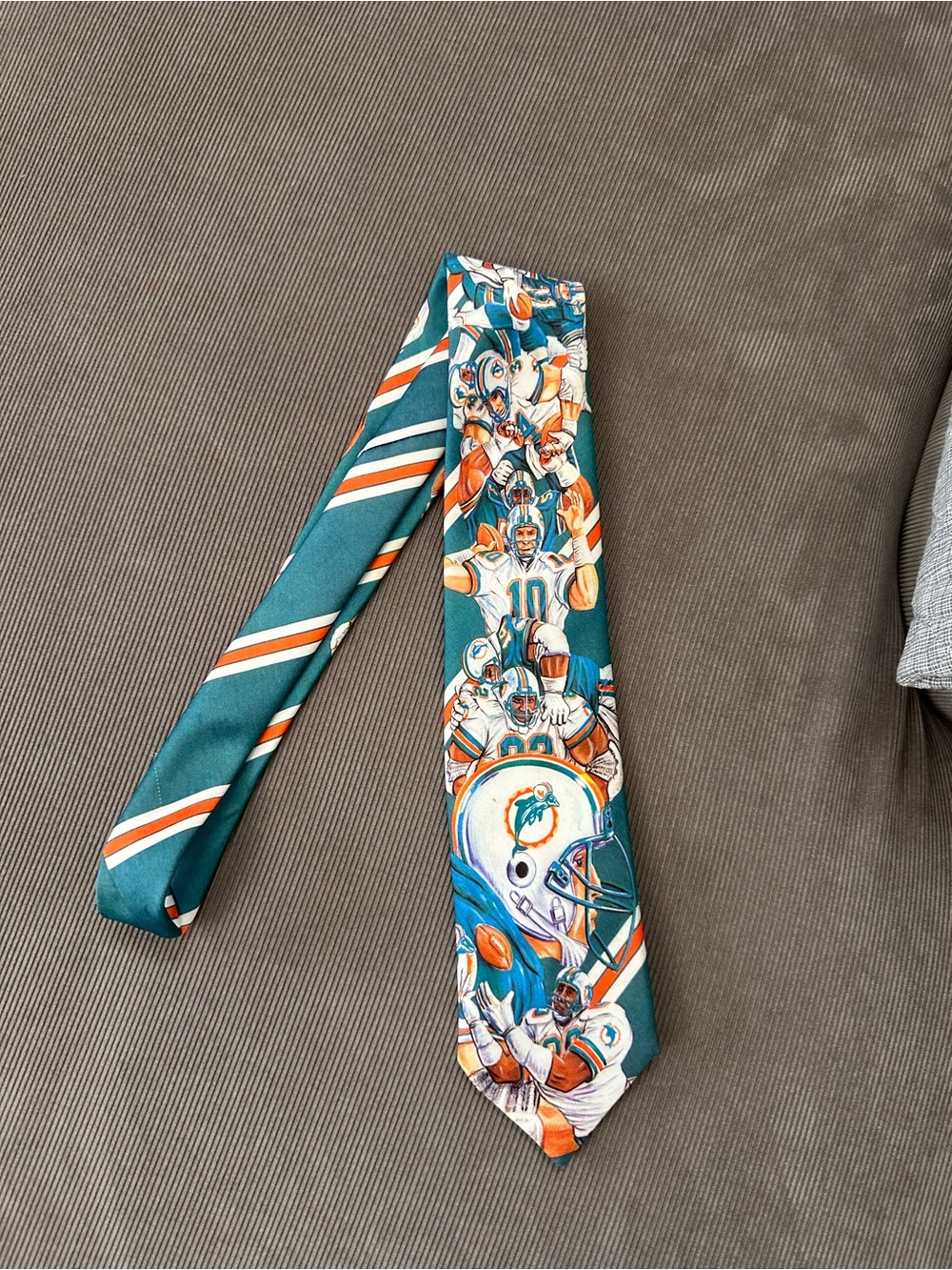 Vintage Miami Dolphins Tie Ralph Marlin 1990 Players Graphics Necktie